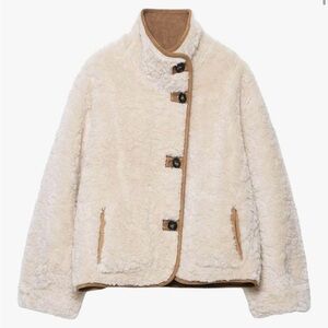 Elegant Cream Teddy Jacket for Women